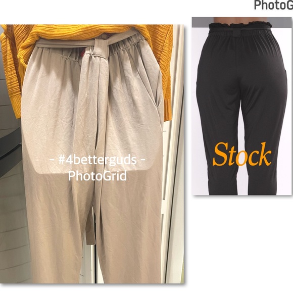 New FashionNova Finders Keepers Tie Waist Cropped Pants Coco Tan Size 1X 14 16 - Picture 9 of 16